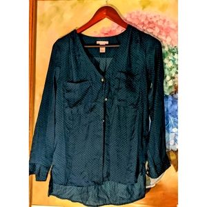 H&M Button Up Long Sleeve Blouse Size US2